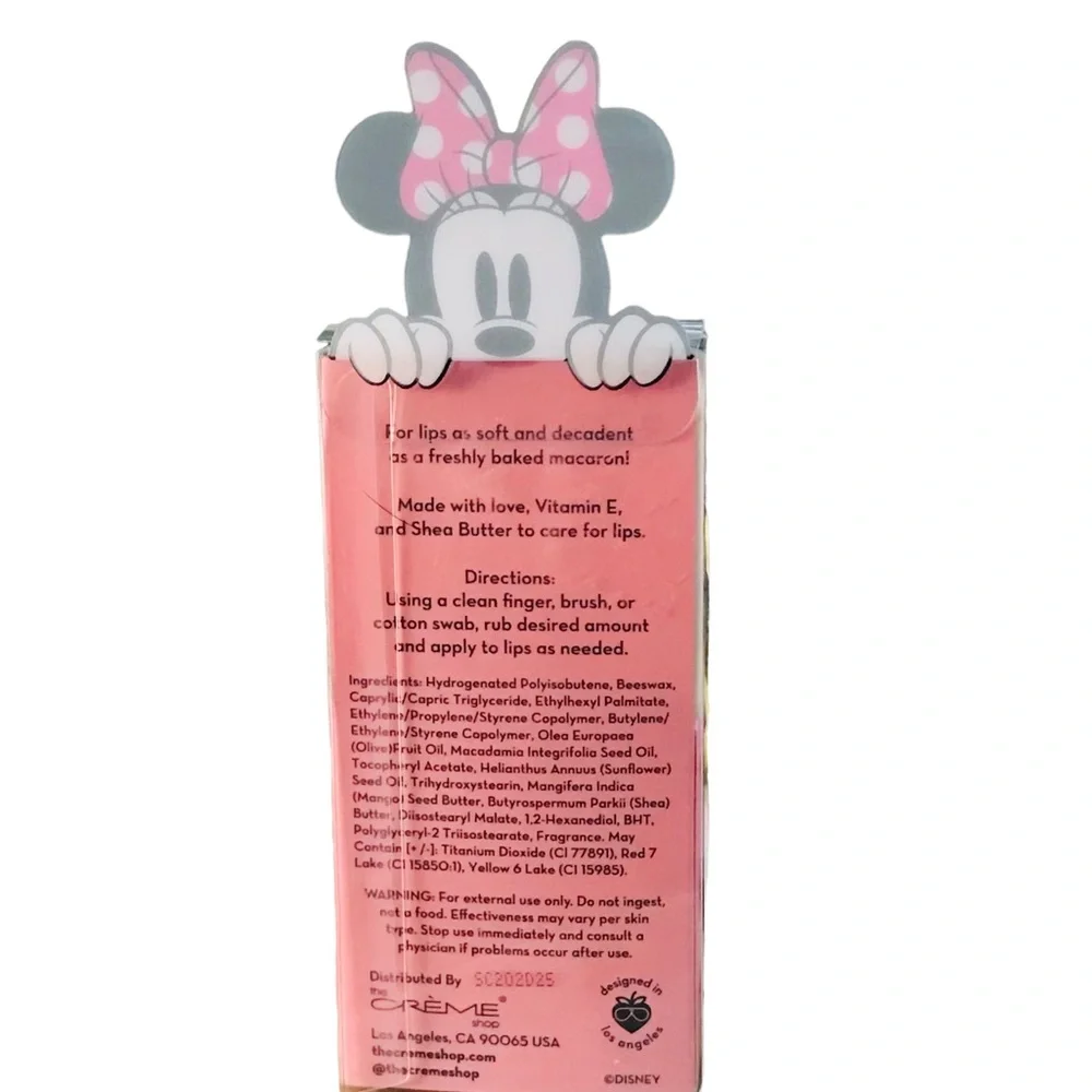 Creme Disney Minnie Mouse Macaron Lip Balm Vitamin E & Shea Butter